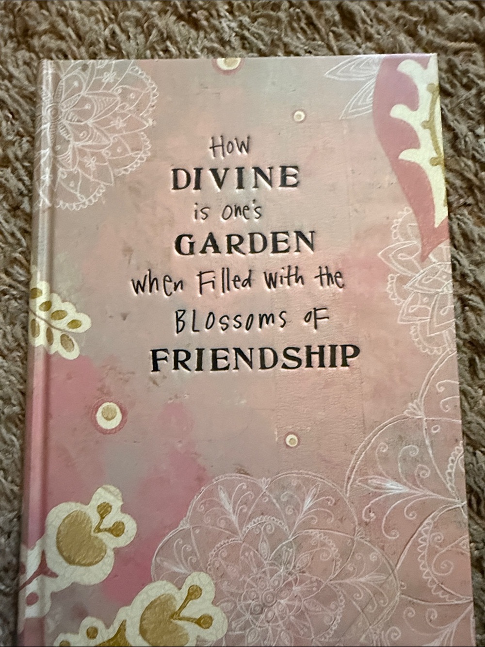 🏖️10 items for $20☀️ Demdaco Pink and Gold Floral Embossed Hardcover Journal